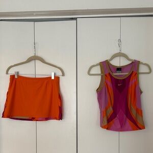 Nike Orange and Purple Athletic Set